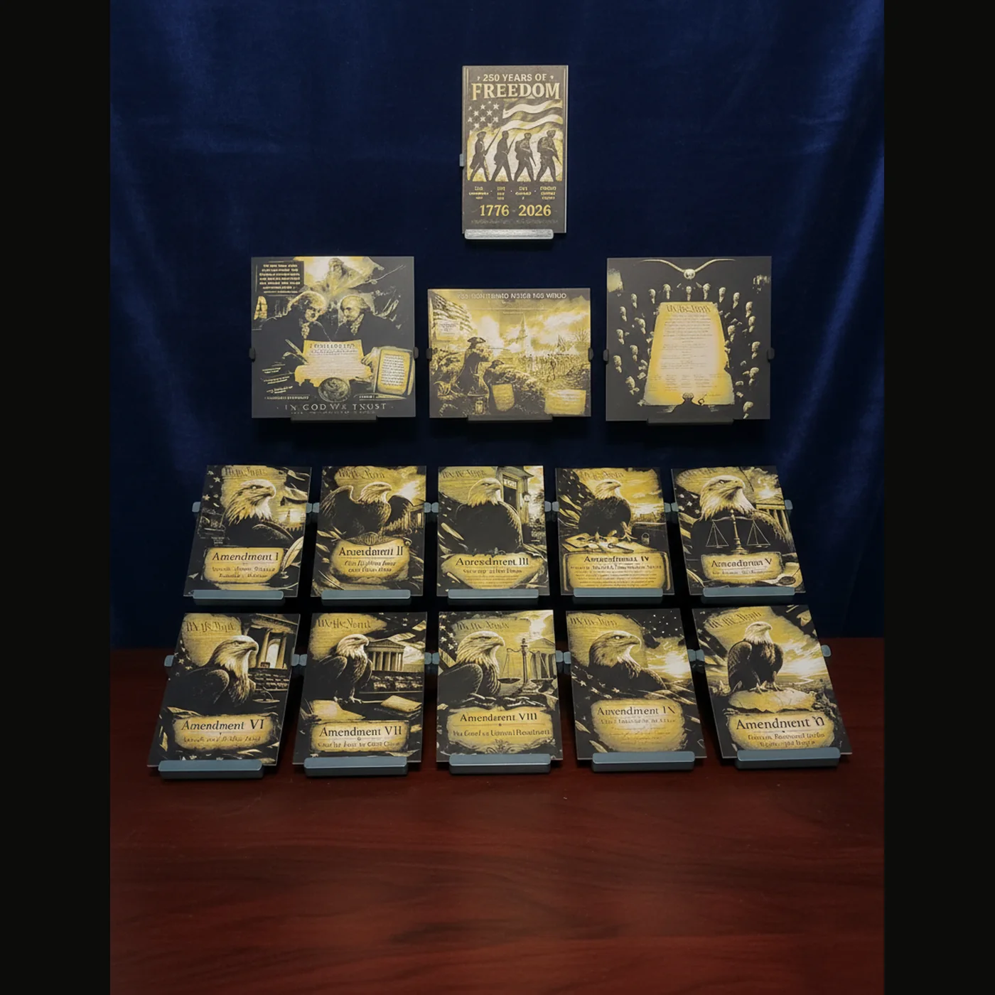 Golden Age full wall display set with amendments and founding document art